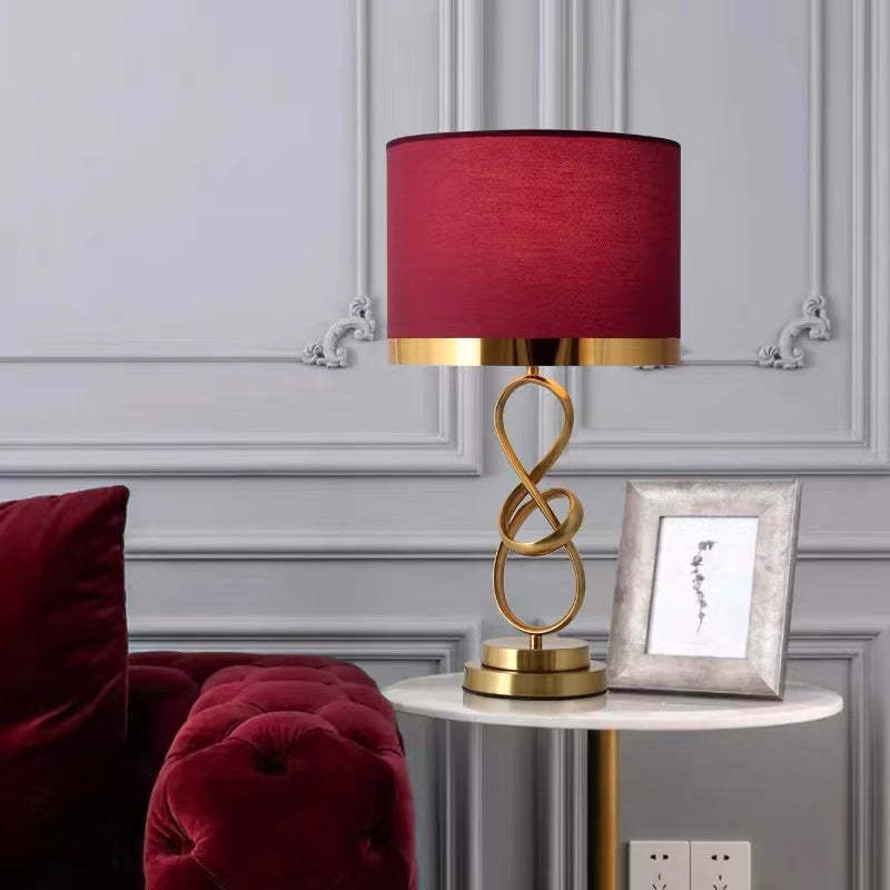 Sano Moderno LED Lampade da Terra Lusso Cilindrica Metallo/Tessuto Bianco/Rosso Soggiorno/Camera da Letto