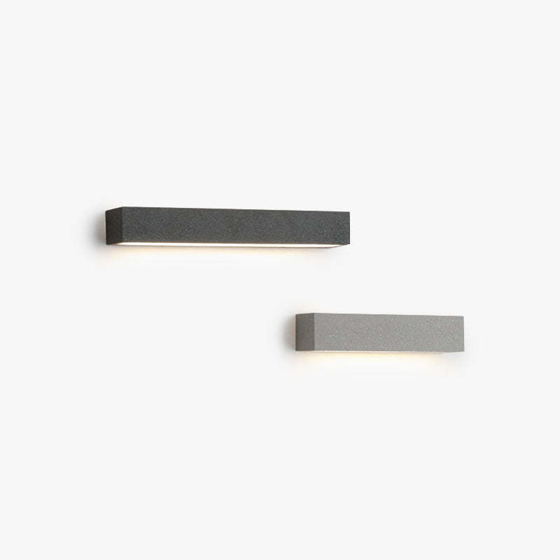 Edge Semplice Rettangolare LED Applique da Esterni Nero/Bianco Metallo Acrilico Giardino