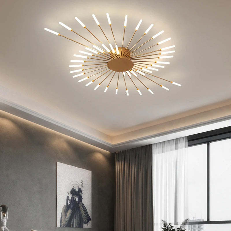 Lowry Moderni LED Montaggio Incasso Plafoniere Fuochi Artificiali Nere/Ore Soggiorno/Camera da Letto