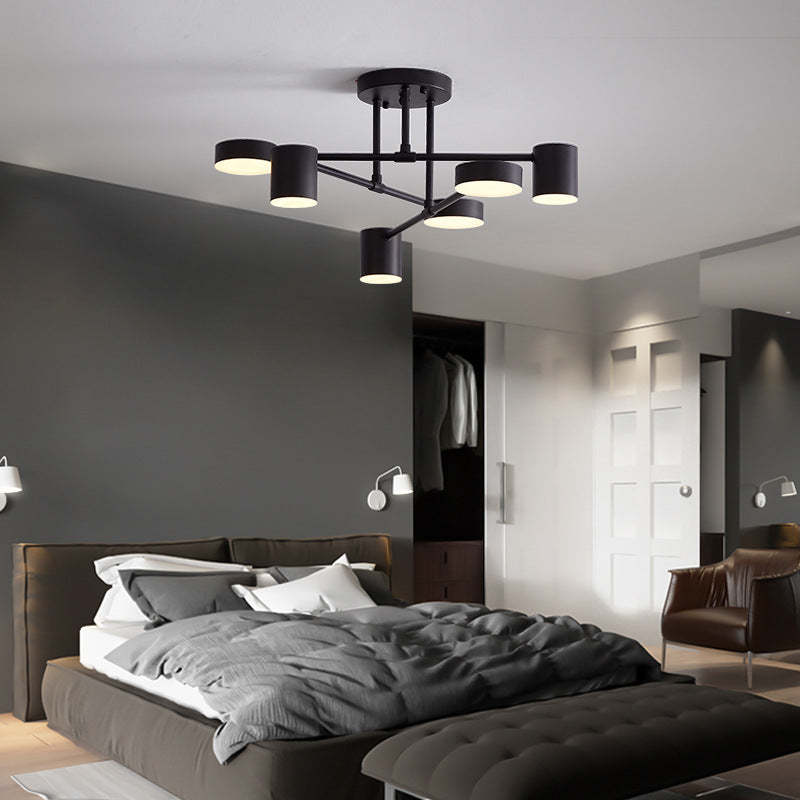 Weiss Moderni LED Plafoniere da Scala Metallo Nero/Bianco/Oro Metallo Acrilico Soggiorno/Camera da Letto