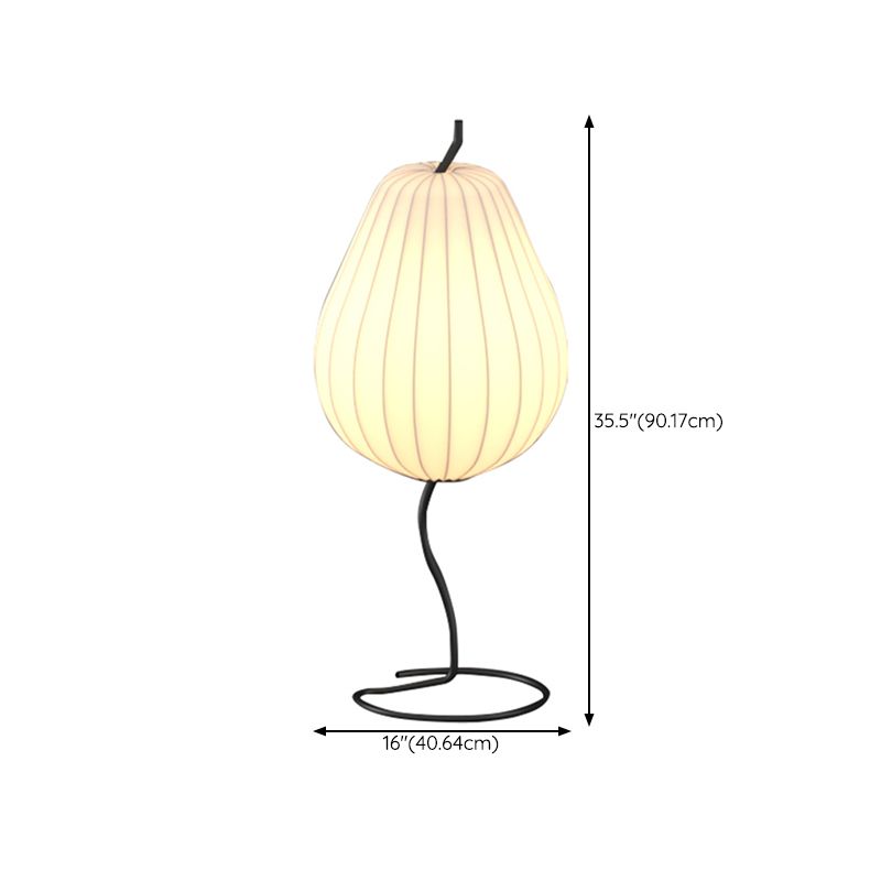 Renée Retro Pear Shaped Fabric Meta Floor Lamp