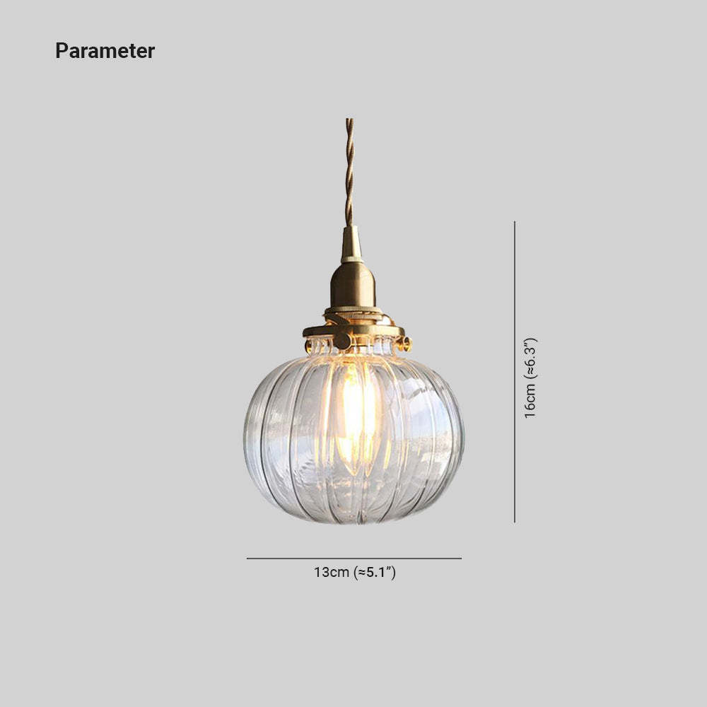 Hailie Retro Oval Vetro Metallo Lampade a Sospensione
