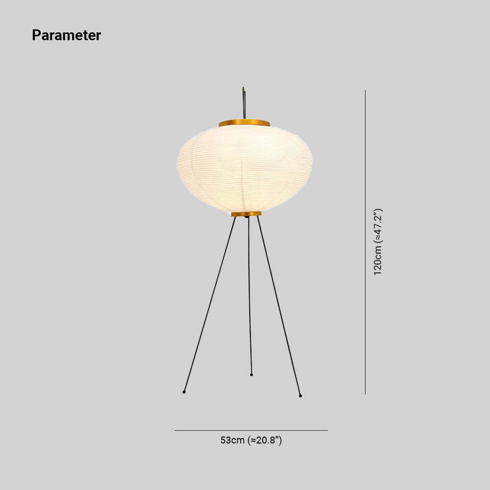 Renée Moderne Minimalista Treppiede Lanterna Carta Lampade da Terra Bianco