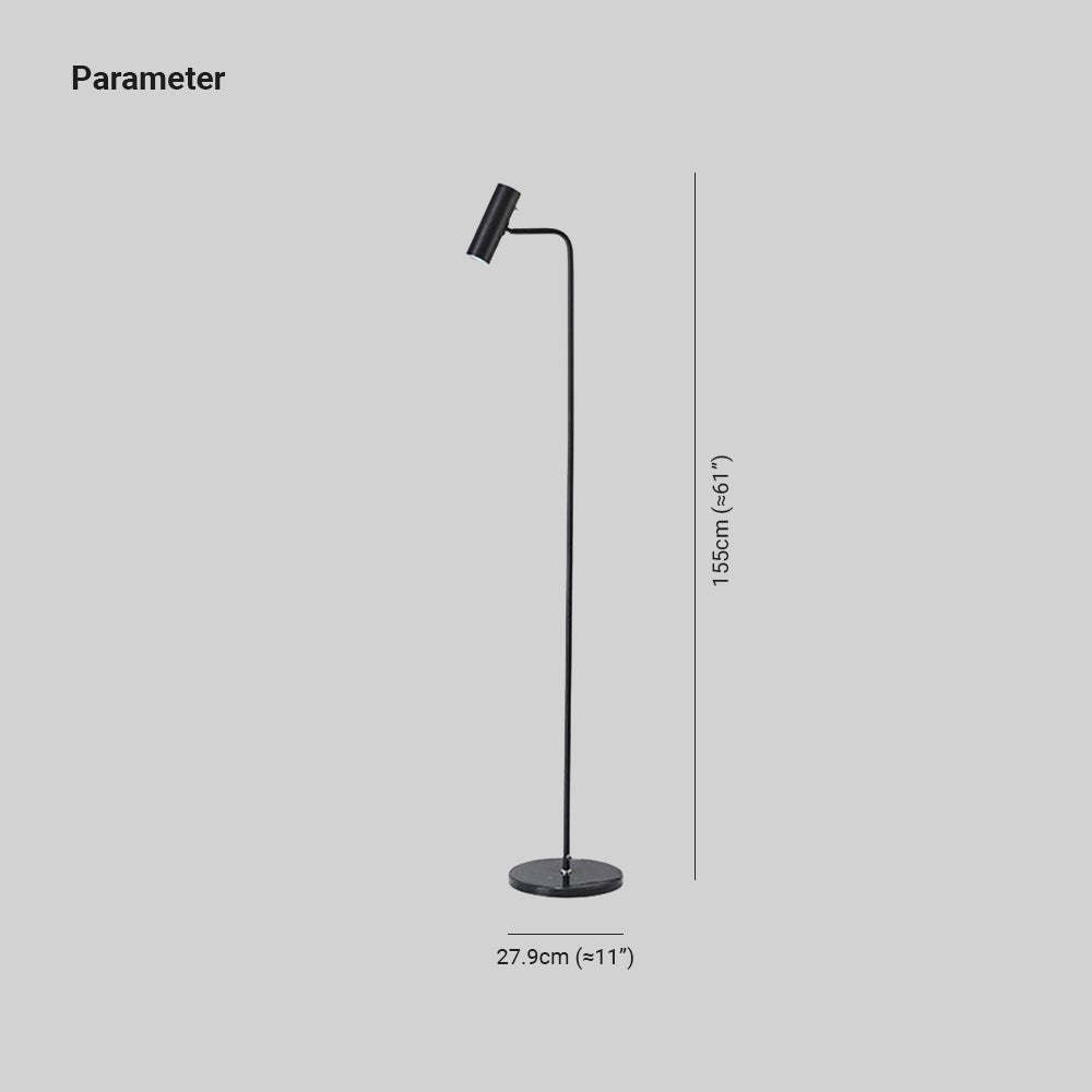 Freja Moderne Minimalista Design LED Lampade da Terra Metallo Salotto Nero/Bianco/Oro