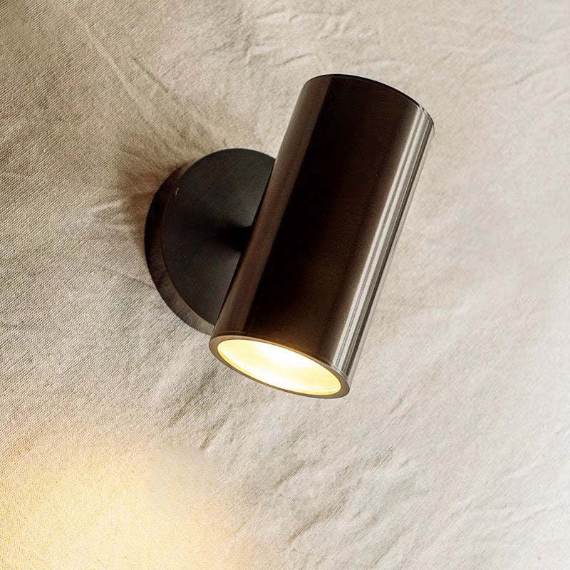 Freja Moden LED Minimalismo Applique Cilindrica Metallo Oro/Nero Soggiorno/Camera da Letto
