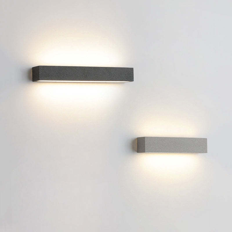 Edge Semplice Rettangolare LED Applique da Esterni Nero/Bianco Metallo Acrilico Giardino