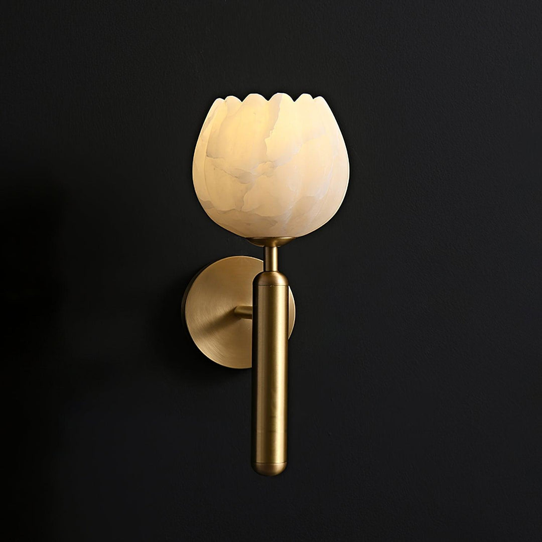 Jade Applique in Alabastro Floreale Cottage per Camera e Corridoio