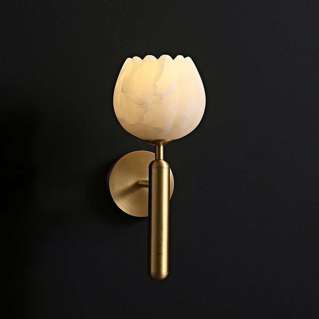 Jade Applique in Alabastro Floreale Cottage per Camera e Corridoio