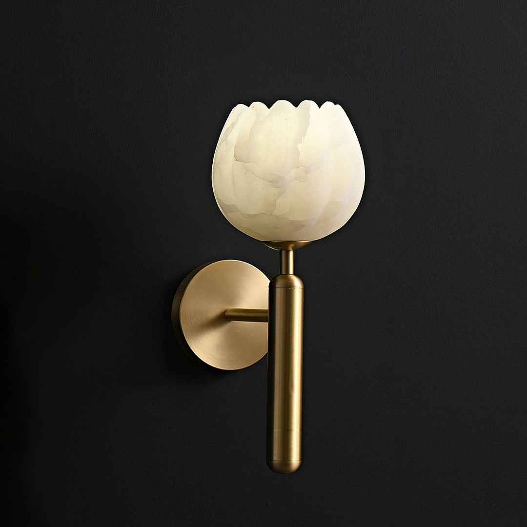 Jade Applique in Alabastro Floreale Cottage per Camera e Corridoio