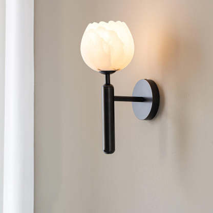 Jade Applique in Alabastro Floreale Cottage per Camera e Corridoio
