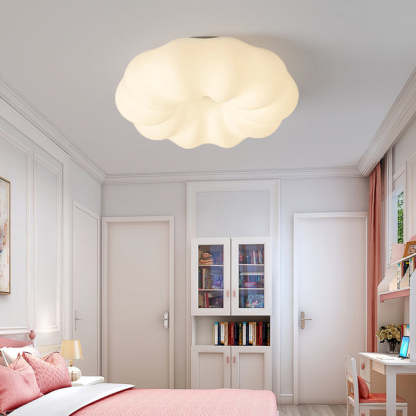 Quinn Moderno Bianco Nuvola Metallo Polietilene Plafoniera Camera da letto Sala da pranzo