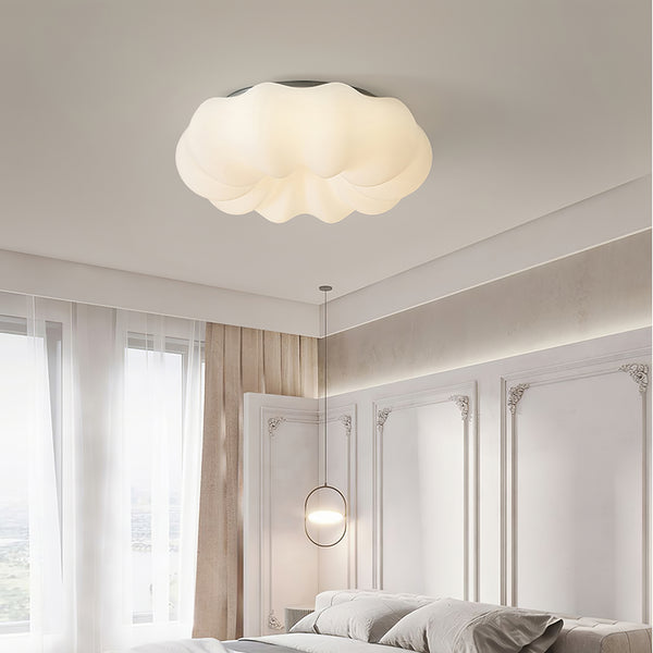 Quinn Moderno Bianco Nuvola Metallo Polietilene Plafoniera Camera da letto Sala da pranzo