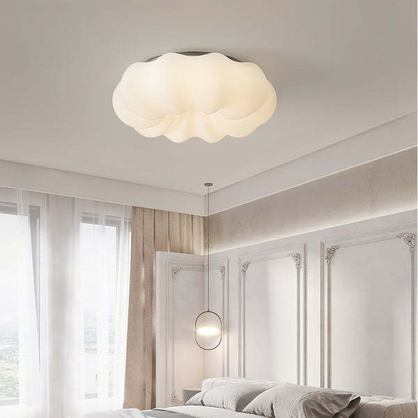 Quinn Moderno Bianco Nuvola Metallo Polietilene Plafoniera Camera da letto Sala da pranzo