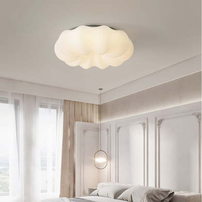 Quinn Moderno Bianco Nuvola Metallo Polietilene Plafoniera Camera da letto Sala da pranzo