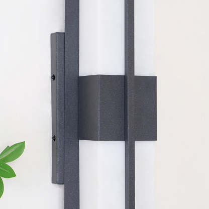 Edge Lampada Da Parete Acrilico Nero Bianco Impermeabile