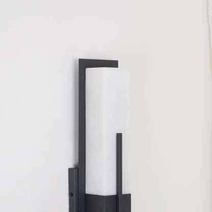 Edge Lampada Da Parete Acrilico Nero Bianco Impermeabile