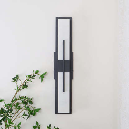 Edge Lampada Da Parete Acrilico Nero Bianco Impermeabile
