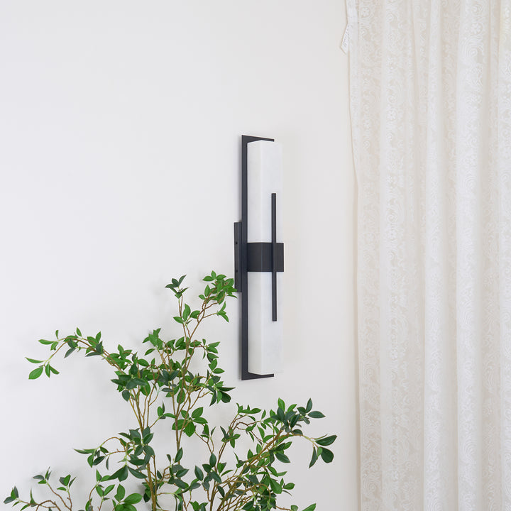 Edge Lampada Da Parete Acrilico Nero Bianco Impermeabile