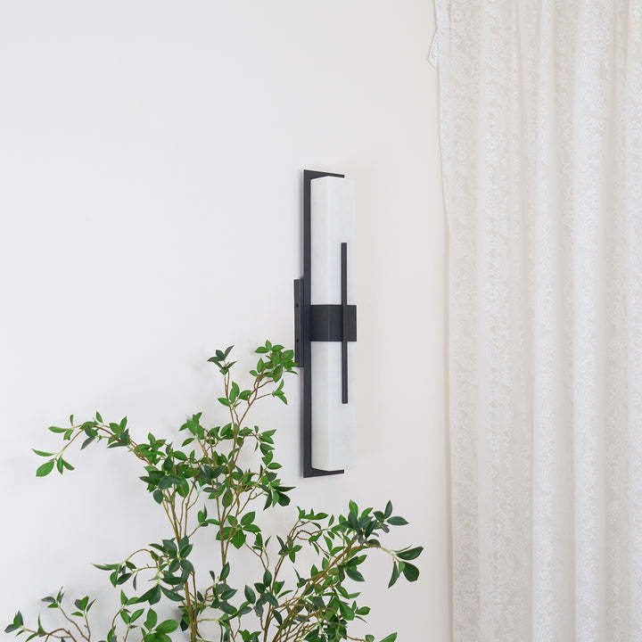 Edge Lampada Da Parete Acrilico Nero Bianco Impermeabile