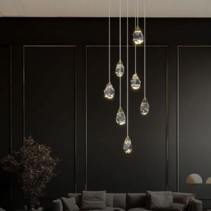 Marilyn Design Cristallo LED Metallo Lampade a Sospensione Oro Soggiorno