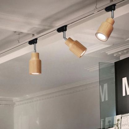 Ozawa Modern Wood Track Ceiling Light Living Room Bedroom Hallway
