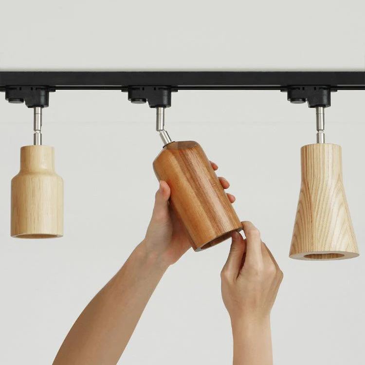 Ozawa Modern Wood Track Ceiling Light Living Room Bedroom Hallway
