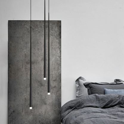 Edge Modern Slender Cone Metal Chandelier Hallway Living Room