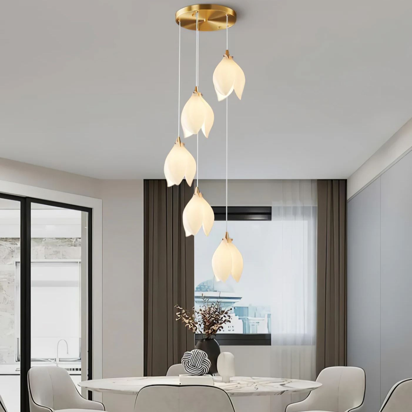 Carins Modern Unusual Ceramic Pendant Light Living Room Hallway