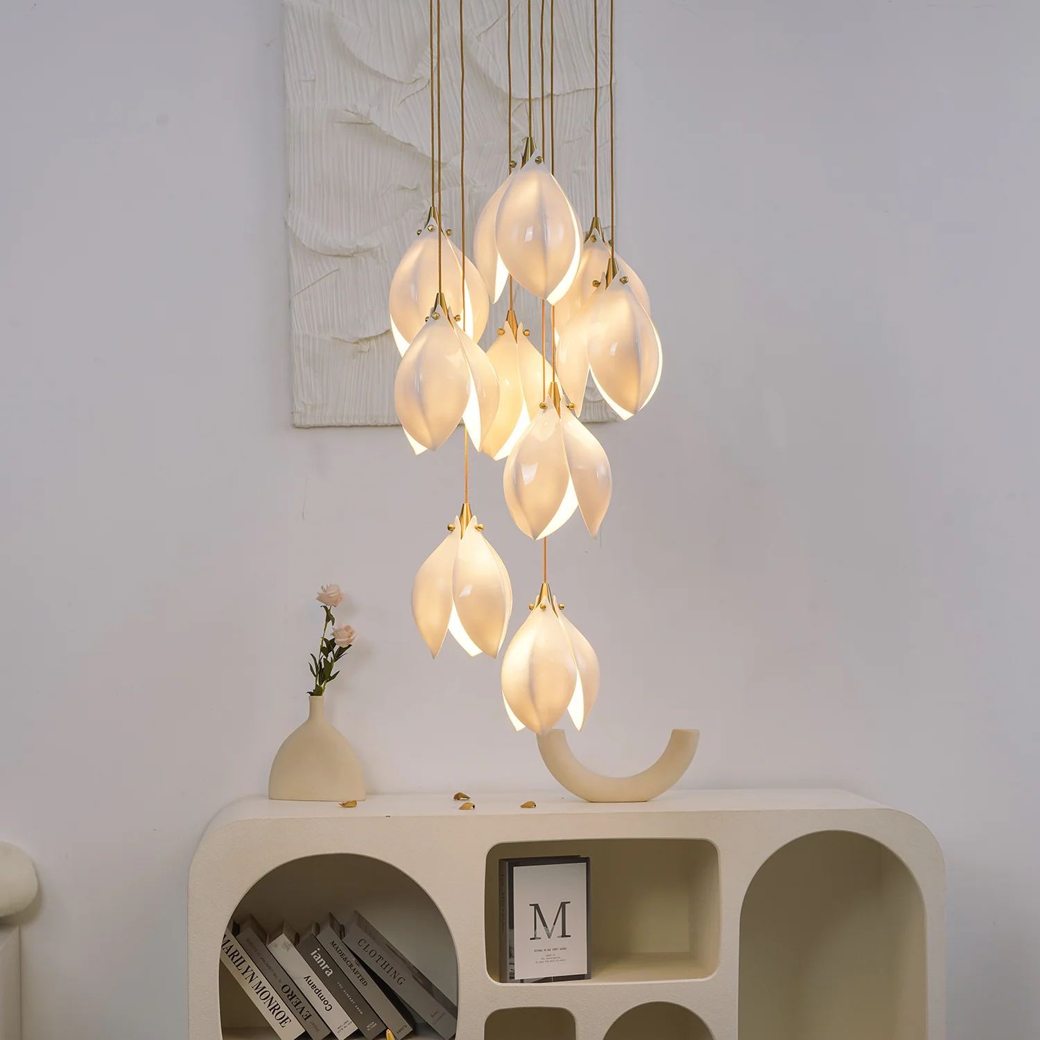 Carins Modern Unusual Ceramic Pendant Light Living Room Hallway