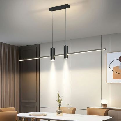 Edge Modern Unusual Long Metal Pendant Light Dining Living Room