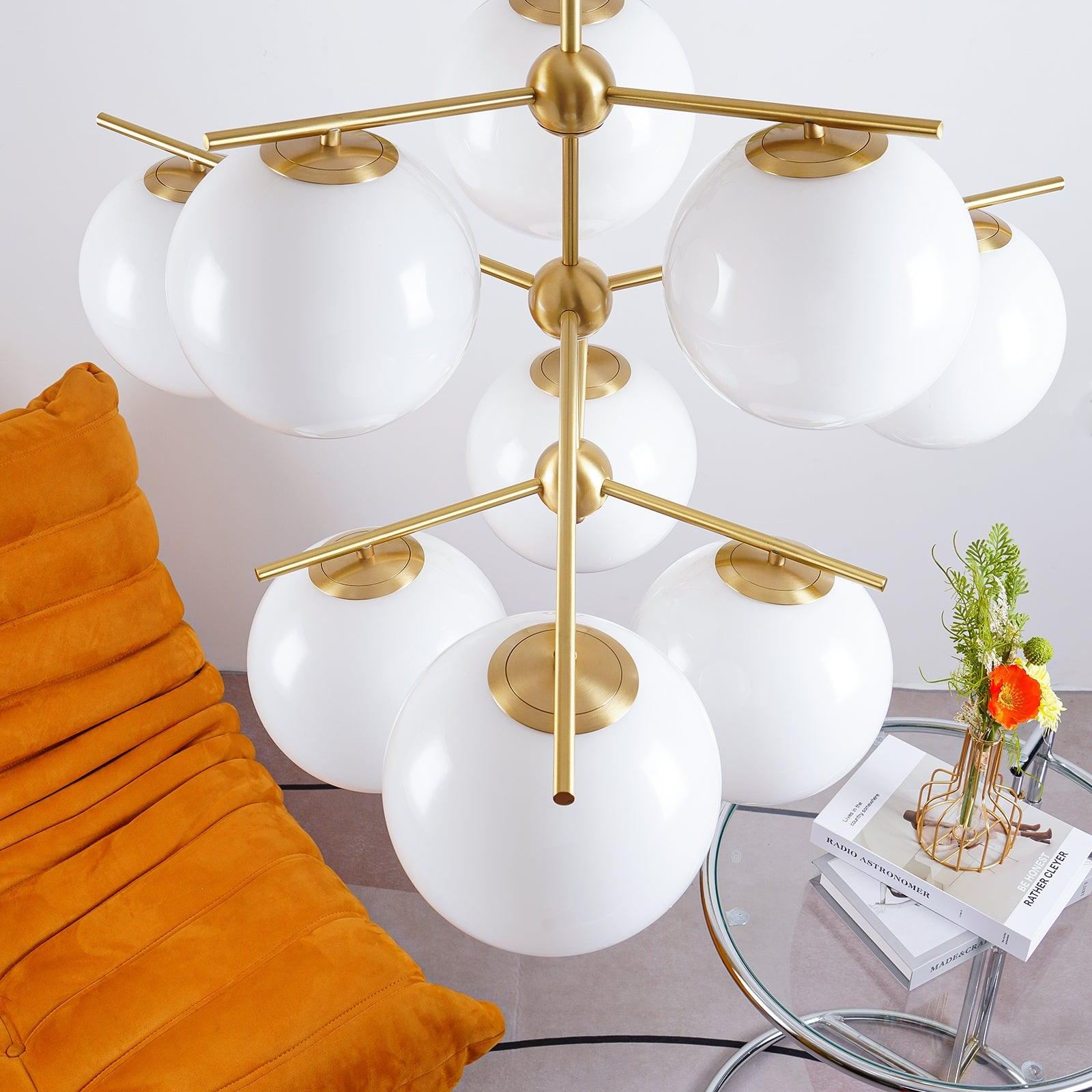 Valentina Modern Urban Brass Chandelier Living Dining Room