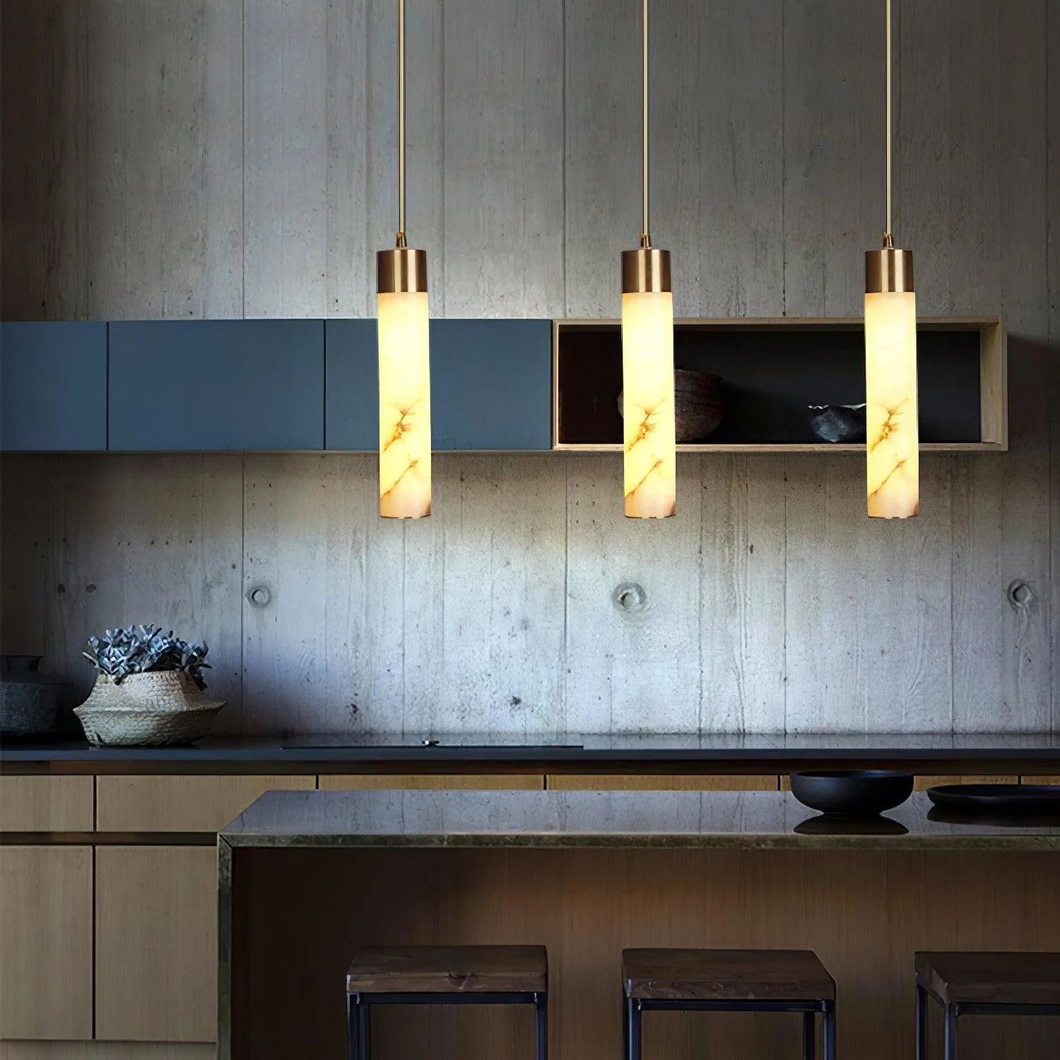 Hailie Modern Brass Resin Pendant Light Living Room Bedroom Bathroom