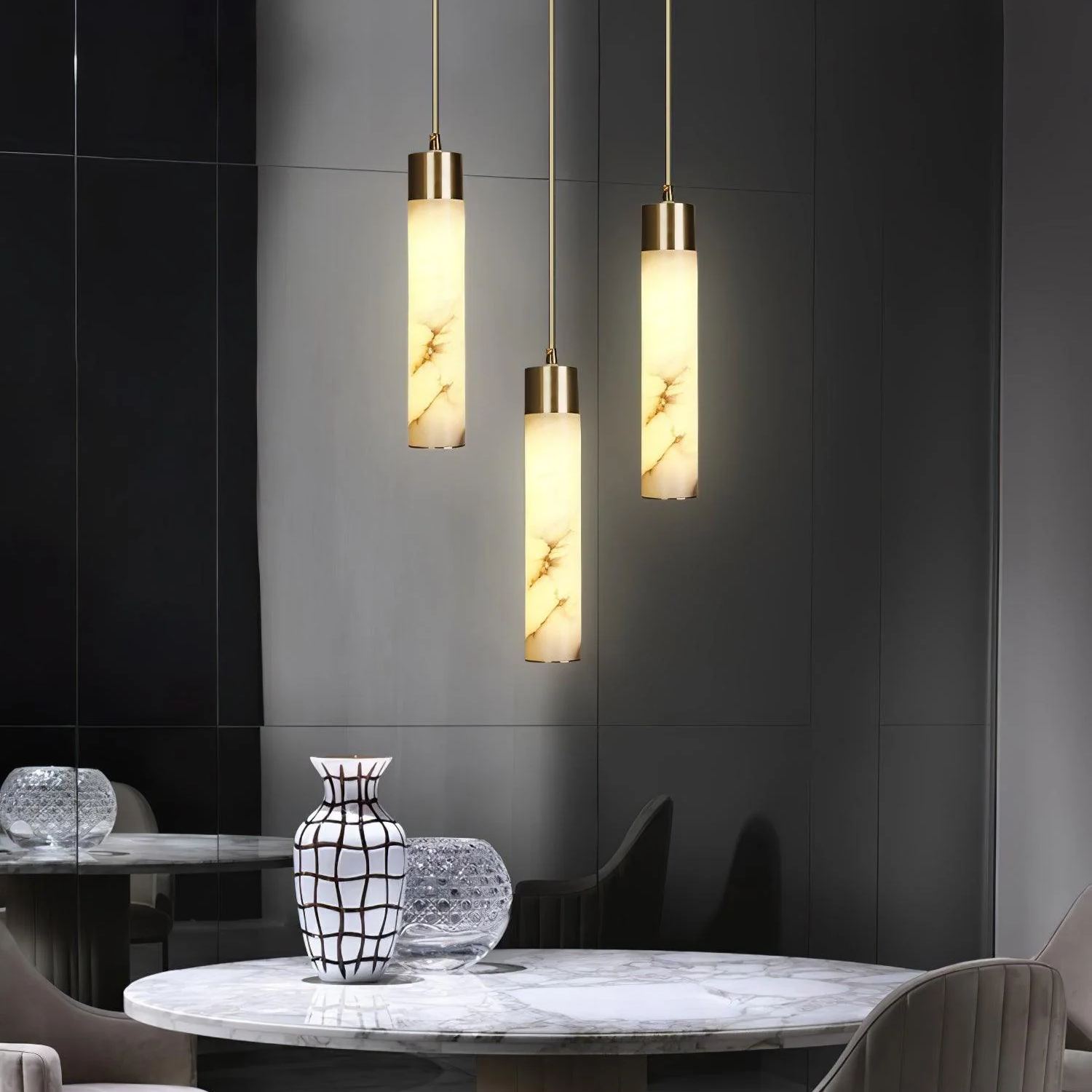 Hailie Modern Brass Resin Pendant Light Living Room Bedroom Bathroom