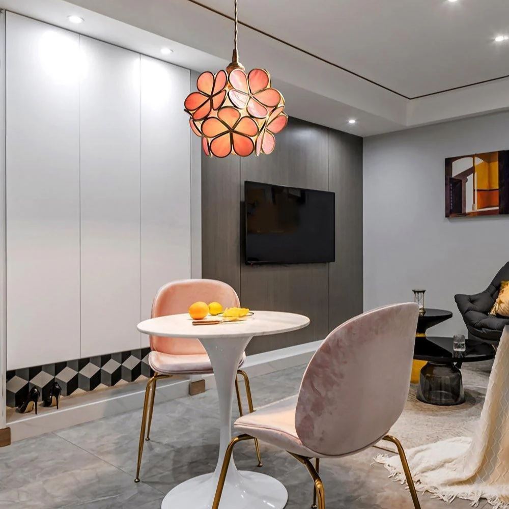 Alessio Vintage Flower Glass Pendant Light Shades Living Room Bedroom