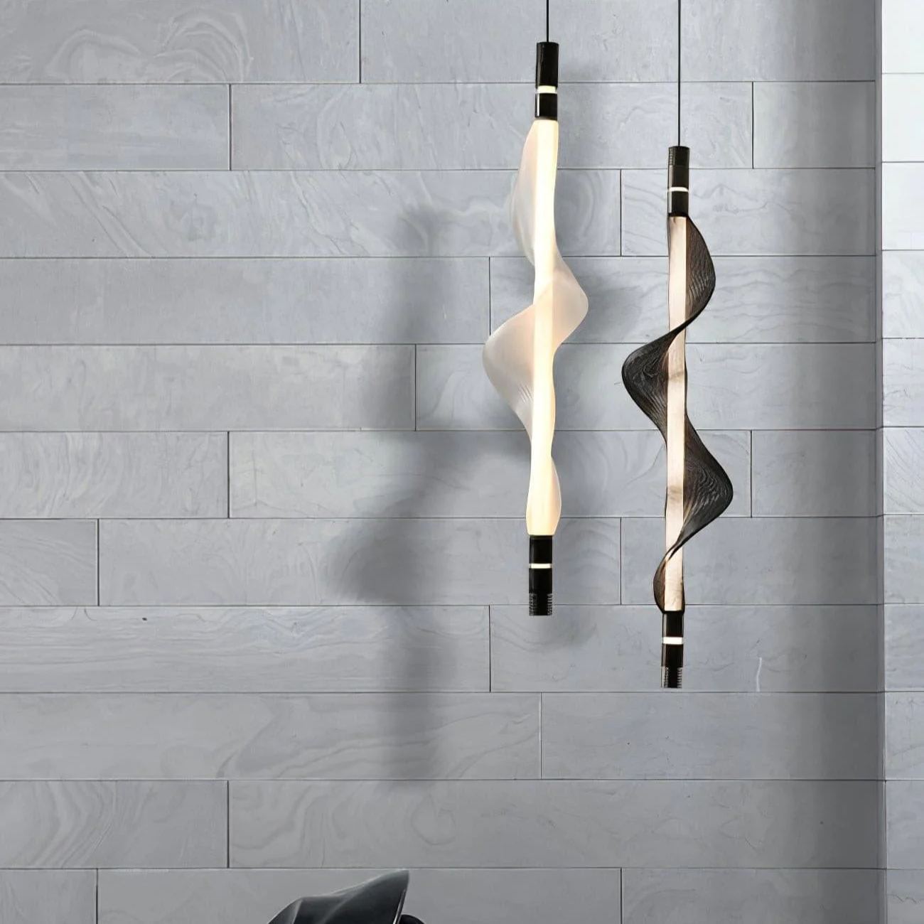 Edge Modern Unusual Fiber Pendant Light Shades Living Dining Room
