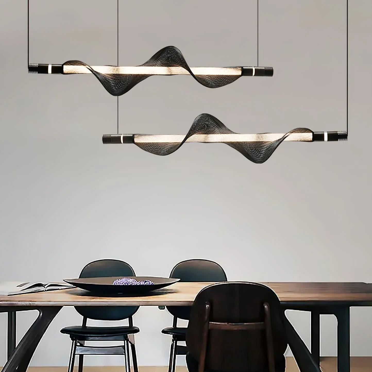 Edge Modern Unusual Fiber Pendant Light Shades Living Dining Room