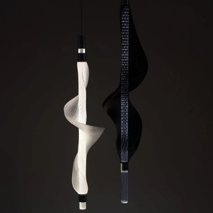 Edge Modern Unusual Fiber Pendant Light Shades Living Dining Room