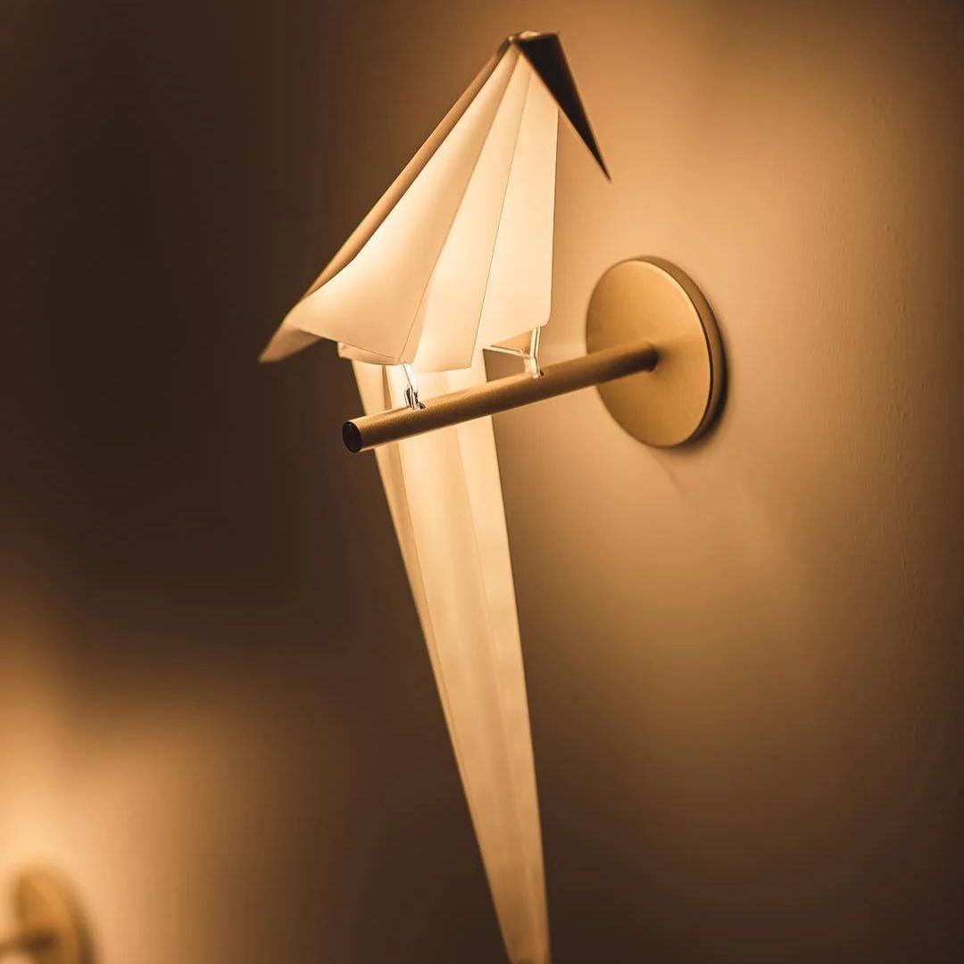 Orr Modern Unusual Bird PC Metal Wall Light Bedroom Study Living Room