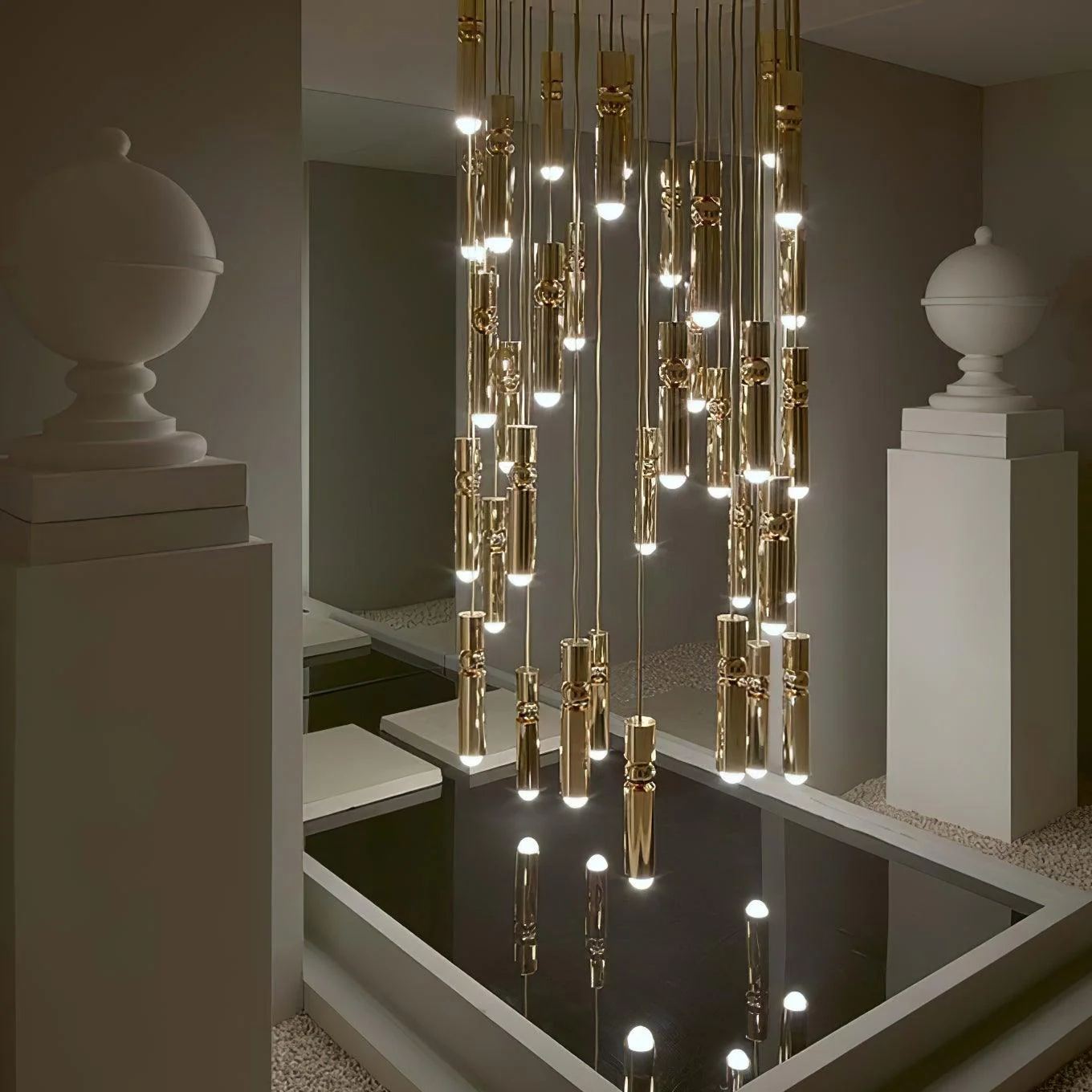 Edge Modern Minimalism Metal Pendant Light Living Dining Room Bedroom
