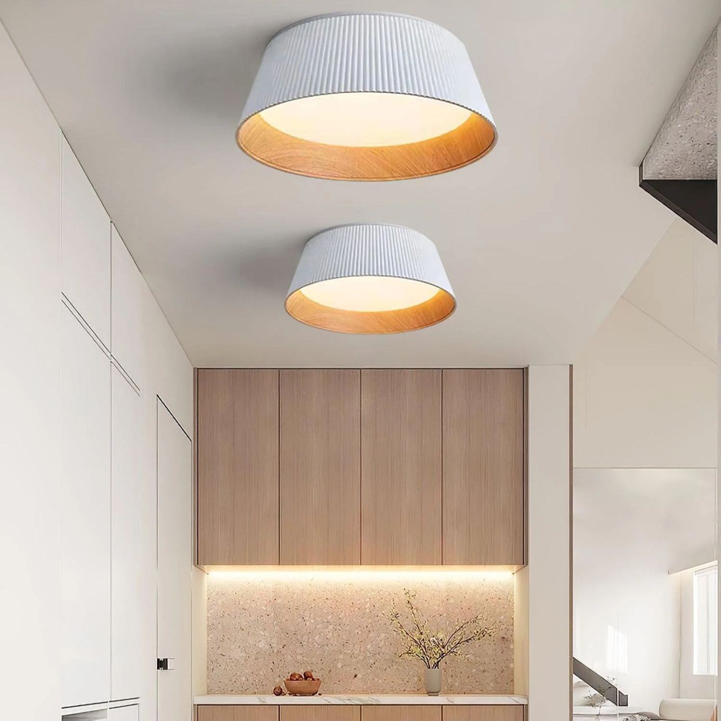 Ozawa Modern Minimalism Round Metal Ceiling Light Bedroom Hallway