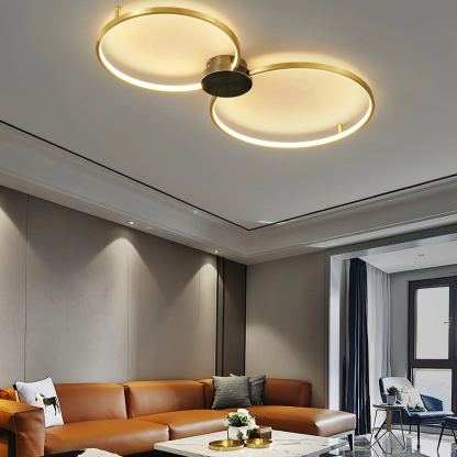 Quinn Modern LED Loop Metal Ceiling Light Living Room Bedroom