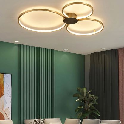 Quinn Modern LED Loop Metal Ceiling Light Living Room Bedroom