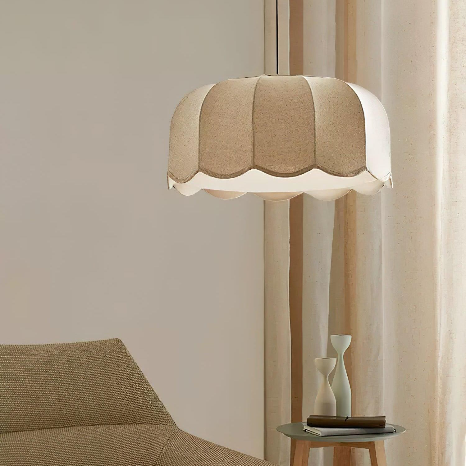 Renée Cottage Banana Leaf Fabric Pendant Light Shades Bedroom Living Room