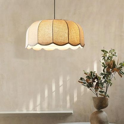 Renée Cottage Banana Leaf Fabric Pendant Light Shades Bedroom Living Room