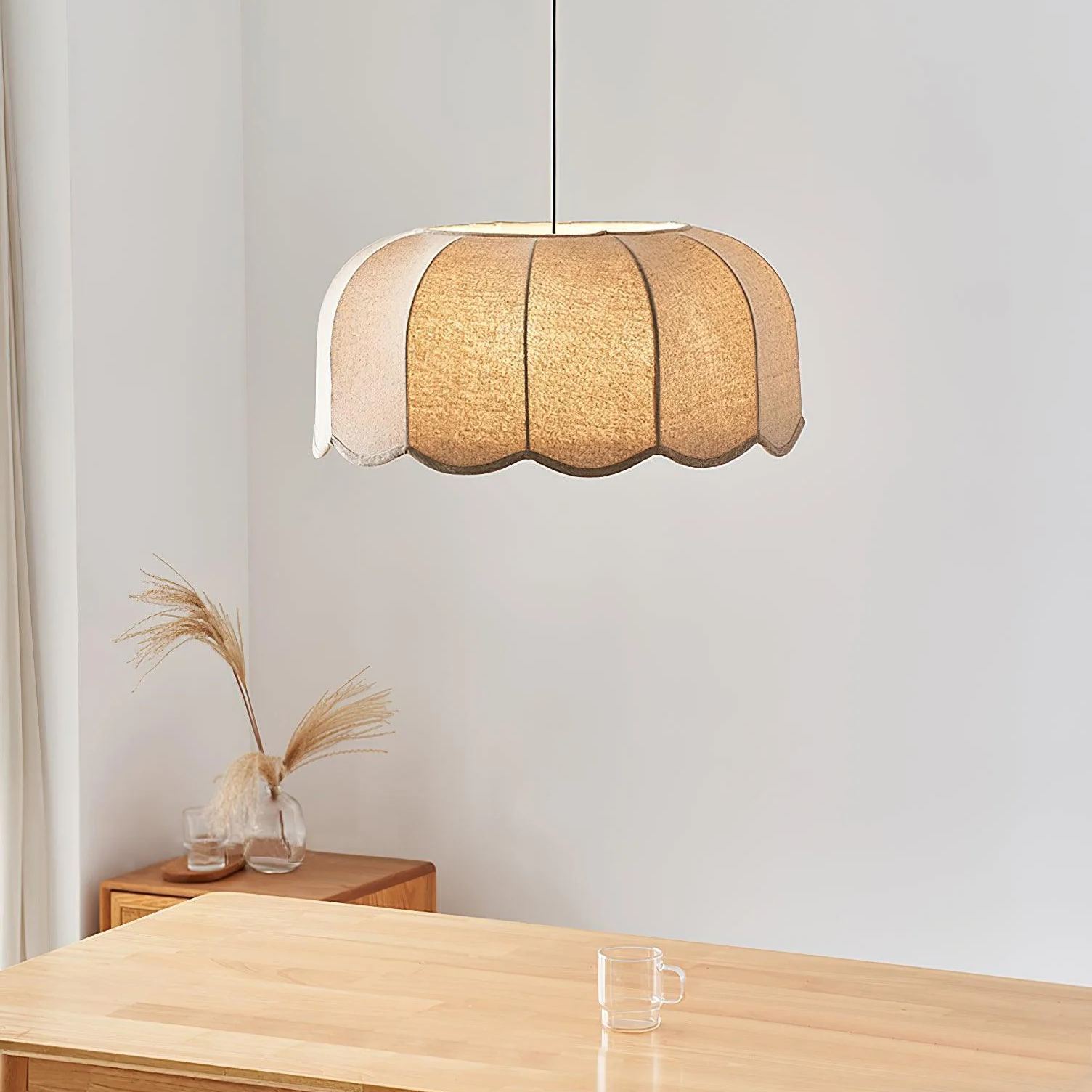 Renée Cottage Banana Leaf Fabric Pendant Light Shades Bedroom Living Room