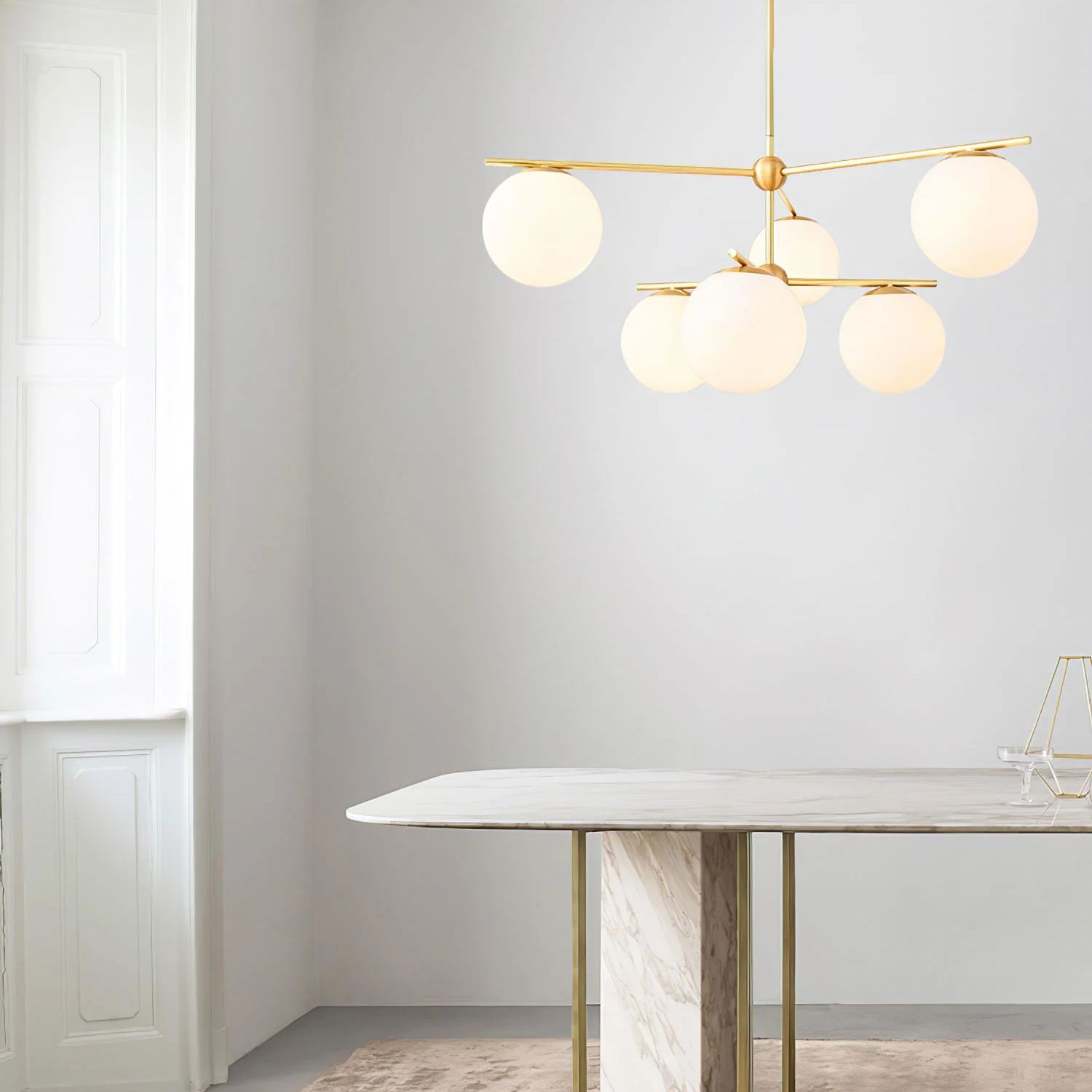 Valentina Modern Urban Brass Chandelier Living Dining Room