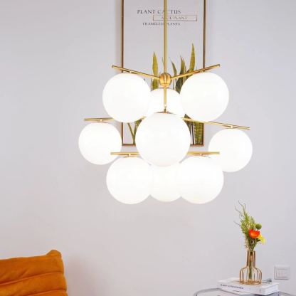 Valentina Modern Urban Brass Chandelier Living Dining Room