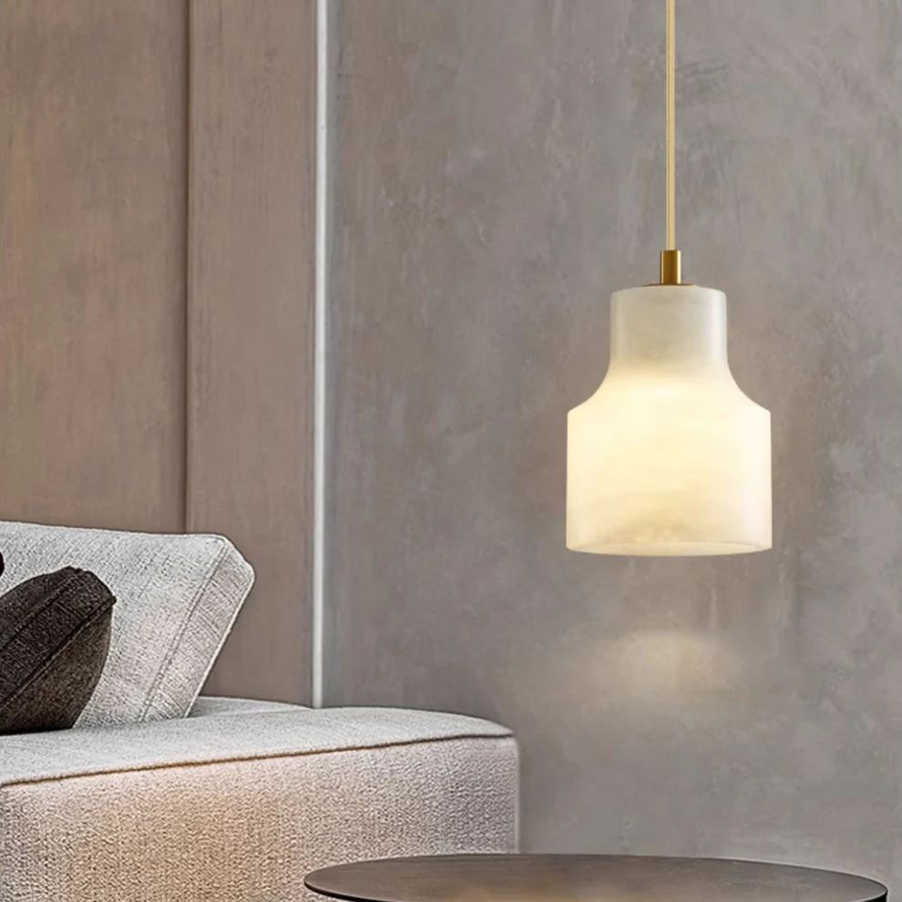 Ozawa Modern Round Metal Rasin Pendant Light Bedroom Dining Room