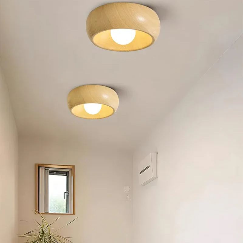 Muto modern wood ceiling lights in hallway