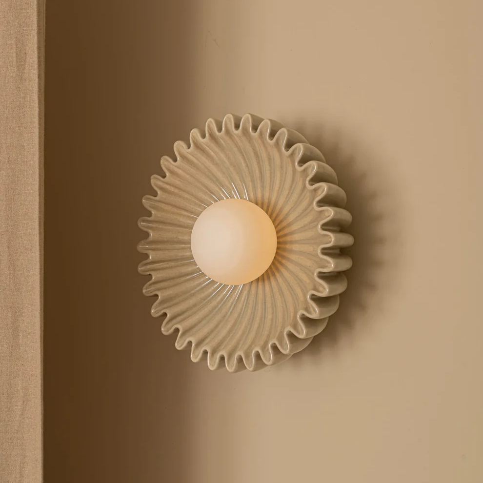 Elif Unusual Round Marble Glass Wall Lamp Indoor